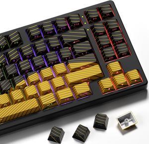 GMKWTL XVX Topograph Side Printed PBT Keycaps, Double Shot Shine Through Keycap Set, Cherry Profile Dye Sublimation Keycaps Suitable for Cherry Gateron MX Switches Mechanical Keyboard