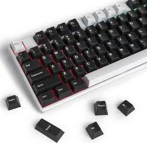 GTSP 168-keys PBT Keycaps Cherry Profile 75 Percent with 6U 7U Spacebar for US Layout Cherry MX Switch Mechanical Gaming Keyboard (WOB)