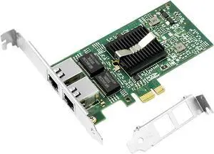 Gigabit Network Card,10/100/1000Mbps Dual Ports RJ45 Copper Ethernet Adapter, with Intel 82576 Chip, PCI-Express X1 NIC Compare to Intel E1G42ET