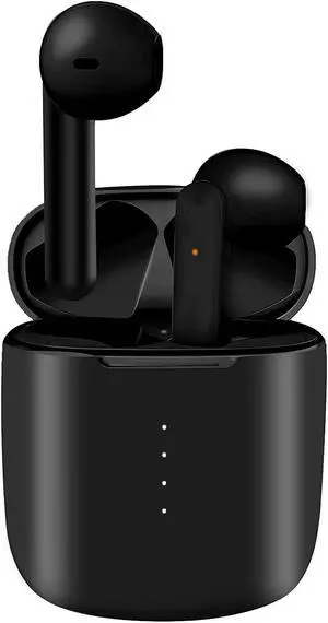 Wireless Earbuds Bluetooth 5.0 Headphones with Charging Case, IPX8 Waterproof, 3D Stereo Air Buds in-Ear Ear Buds Built-in Mic, Open Lid Auto Pairing for Android/Samsung/Apple iPhone (Black)