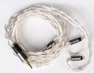 4 Core 2PIN Earphone Cable-KBEAR [Inspiration -S] Upgrade Cable, Singel Crystal Copper Silver plated Cable, IEM Detachable Cable with 2.5mm Plug, Suit for AS06 AS10 ZS10 I3Pro (2PIN, 2.5Silver)