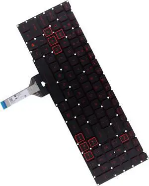 Deal4GO (Non RGB) Backlit Keyboard RED Letter Replacement for Acer Nitro 5 AN515-58 AN515-57 AN515-55 AN515-54 AN515-53 AN515-45 AN515-58-525P AN515-54-5812