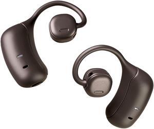 nwm MBE001 Wireless On-Ear Speakers (Open Ear Earphones) Prevent Sound Leakage with PSZ Technology (Bone Conduction Alternative) including Microphone Dark Brown Designed by NTT Sonority in Japan