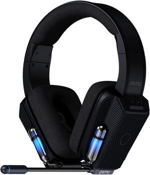 Over-Ear Wireless Bluetooth Headphones with Microphone, Deep Bass Stereo Sound Wired Computer Sport Music Headset, Over 27hrs Playtime, Touch Control, Noice Cancelling Gaming Headset