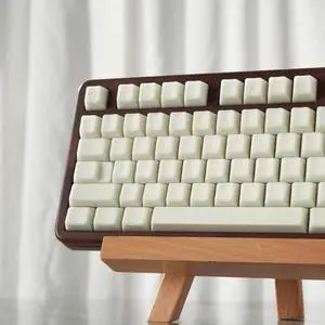 PBT White Keycaps 154 Keys Cherry Profile Double Shot Keycap Semitransparent Set for Mechanical Keyboard 61/64/84/87/104/108 Layout