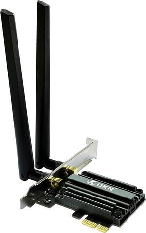 WiFi 7 PCIE Card 9.3Gbps 802.11BE WiFi 6E Card with Bluetooth 5.4 Tri-Band 4K QAM 320MHz WiFi 7 BE200 Inside Wireless Network Adapter for PC Desktop Supports Windows 11 64bit (Not for AMD Motherboard)