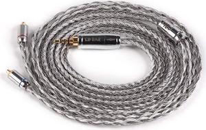 16 Core Silver Plated Copper Earphone Cable, Upgraded in Ear Monitor Replacement Cable for Shure SE846 SE535 SE215 SE315 TIN T2 T3 T4 P1 T2 PLUS Smabat ST10 ST10S BGVP DMG DM6(MMCX, 2.5mm Plug)