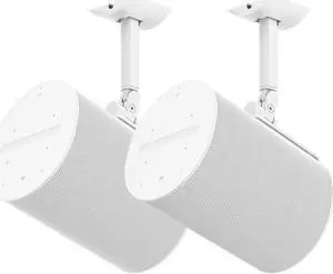 Pair of Speaker Wall Mount for Sonos Era 100 Ceiling Mount or Tilt and Swivel Adjustable Bracket for Sonos Era 100 Wall Mount White with Flexible Mounting Ways Ceiling Mount for Sonos Era 100