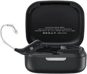 erjigo TWS + Earbuds Hook 2Pin Connector with Mic Support/30 Hours Playback,KZ-AZ09 HD Bluetooth5.2 Ear Hook Compatible with 0.75/0.78mm Pin Earphones/Headphones/Headsets for Sports (B Pin)