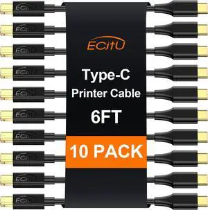 USB C Printer Cable 6FT(10 Pack), Type C Printer Cord, USB 2.0 B Male to C Male, Replacement Cable for Keyboards, Printers and Cameras, Compatible for HP, Canon, Dell, Epson, Lexmark, Xerox, Samsung USB C Printer Cable 6FT(10 Pack), Type C Printer Cord, USB 2.0 B Male to C Male, Replacement Cable for Keyboards, Printers and Cameras, Compatible for HP, Canon, Dell, Epson, Lexmark, Xerox, Samsung