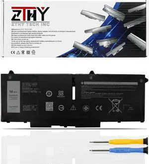 ZTHY 58Wh FK0VR Laptop Battery Replacement for Dell Latitude 5330 7330 7430 7530 Latitude 5330 2-in-1/7330 2-in-1/7430 2-in-1 P133G P134G P135G P136G P110F P138G P139G FKOVR 8H6WD 51R71 15.2V 4-Cell