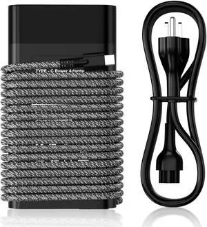 90W USB C Laptop Charger Compatible with Dell XPS 15 9500 17 9700 Latitude 3000 5000 7000 9000 Series Precision 5470 5550 5750 3540 3570 LA90PM170 DA90PM170 Type C AC Adapter Braided Power Cord