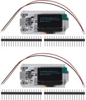 DORHEA 2PCS ESP32 OLED WiFi Kit V3 0.96 OLED Development Board ESP-32 USB Type-C 0.96 Inch Display WiFi Bluetooth Internet Development Board