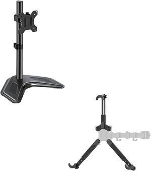 Single Monitor Stands Fits 13-32 inch/17.6 lbs Screen, Free Standing Computer Monitor Mount and Universal Non-VESA Monitor Mount Adapter