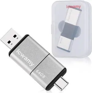 lcwamy 64GB USB Flash Drives 8 Pack USBC Flash Drive 64GB Type C Flash Drive USB C Thumb Drive USB C Memory Stick USBC Drive (8PCS)