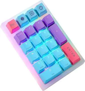 BOYI TD21 Hot Swappable Numpad,Bluetooth 5.0/2.4GHz/Wired 21 Keys Mini Numpad Portable Keypad Number Pad Keyboard PBT Keycaps RGB Backlit Type-C Mini Keyboard Numeric Keypads(Joker OEM PBT Keycaps)