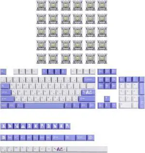 EPOMAKER Bunny 134 Keys Cherry Profile PBT Dye Sublimation Keycaps Set with Wisteria Linear Switches Set EPOMAKER Bunny 134 Keys Cherry Profile PBT Dye Sublimation Keycaps Set with Wisteria Linear Switches Set