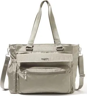 Baggallini Womens Modern Laptop Tote, Sterling Shimmer