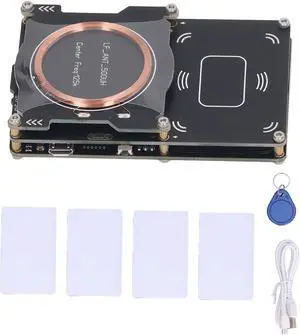 Hilitand 512kb Memory IC ID Card Reader NFC Card Reader Kit Card Copier with UID Cards and Key Fob (4 UID Cards and 1 UID Key Fob)