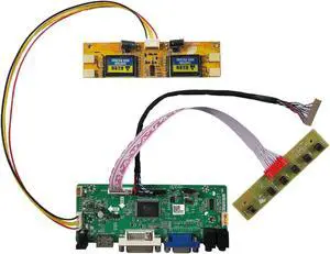 FanyiTek DVI VGA Audio Controlller Kit for 15" 1024x768 2Pin 4CCFL Backlight 20Pin LVDS LCD Screen LTM150XH LTA150B850F LQ150X1LW71N LQ150X1LW73