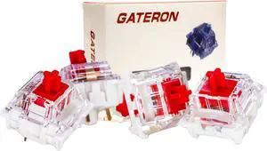 Gateron 105Pcs Pre lubed G pro V3.0 MX Mechanical Gaming Keyboard Split Tactile 45gf Switches,POM Stem Linear RGB SMD Switches 3 pin (Red)