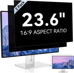 [2 Pack] 23.6 Inch Computer Privacy Screen for 16:9 Aspect Ratio Widescreen Monitor, Eye Protection Anti Glare Blue Light Computer Monitor Privacy Filter, Removable Anti-Scratch 23.6 Protector Film