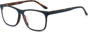 ANRRI Blue Light Blocking Glasses Anti Eyestrain Trendy Blue Eyewear Frame with Tortoise Print Interior for Women