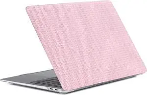 BaayCerrie Woven Textured Design for MacBook Air 13.6 inch Case Pink Model A3113 A2681 2024 2022 M3 M2 Chip