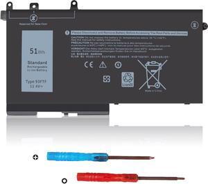 93FTF Battery Replacement for Dell Latitude 5580 5480 5490 5590 5280 5290 5288 5488 5591 5491 5495 E5480 E5580 E5490 E5590 Precision 3520 3530 D4CMT 083XPC 83XPC 4YFVG 451-BBZG 451-BBZT 51Wh 11.4V