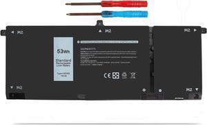 Type H5CKD 53Wh Battery Replacement for Dell Inspiron 5400 5406 7405 7300 7306 7500 7506 2-in-1 Silver 5300 5301 5401 5402 5408 5409 5501 5502 5508 5509 Latitude 3410 3510 Vostro 5300 5301 7T8CD 15V
