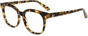 Firmoo Oversized Blue Light Blocking Reading Glasses 2.0, Tortoise Pattern Vintage Computer Readers Glasses for Women/Men