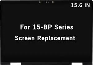 HOYRTDE 15.6" Replacement for HP Envy x360 15-bp143cl 15-bp051nr 15-bp152nr 15-bp175nr 15m-bp011dx 15m-bp012dx 15m-bp111dx 15m-bp112dx 925736-001 1080P Touch Screen Digitizer Assembly Bezel with Board