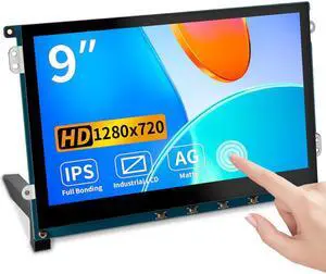Magedok 9 Inch Touch Screen Display for Raspberry Pi,1280 x 720/ Anti-Glare/Optical Bonding Capacitive Screen/IPS /600 lumens/Wall Mountable/HDMI Portable Monitor