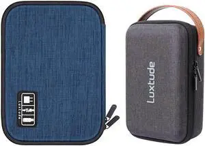 Luxtude Compact Electronics Organizer, Hard Carrying Case for Electronics, Charger Storage, Cord Storage