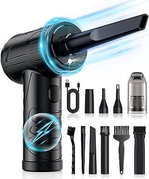 Powerful Compressed Air Duster for Deep Cleaning-Replace Compressed Air Can-No Canned Air Duster-Keyboard Cleaner-PC Cleaning-Rechargeable-3-Speeds-95000RPM Cordless Air Blower-Car Duster 8000mAh