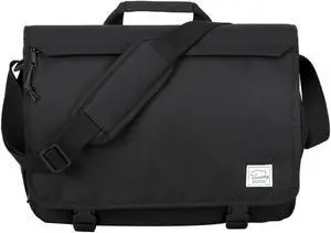 VASCHY Messenger Bag for Men,Water Resistant Casual Satchel Briefcase Fashion Work Bag Crossbody Shoulder Handbag for Women College Campus Black