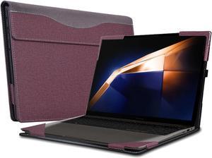 Laptop Cover 16inches forSamsung Galaxy Book 3 Pro|Book3 Pro 360|Book3 Ultra |Galaxy Book 4 Pro|Book 4 Pro 360 2-in-1|Book 4 Uitra|16 inch PU Leather Detachable Cover (Wine red)