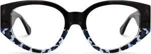 VOOGLAM Fashion Glasses for Women, Chic Middle Blue Light Blocking Glasses Geometric Anti Eyestrain Eyewear-1778Tortoise/Brown