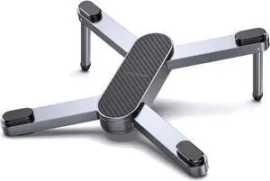 Foldable Laptop Stand for Desk: Portable Aluminum Computer Stand - Ergonomic 20° Angle Notebook Holder for Home Office  Travel, Durable Laptop Riser Compatible with MacBook Pro/Air 10-15.6'' - Gray