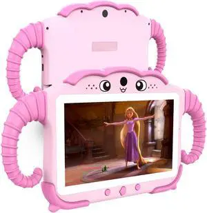 YosaToo Kids Tablet 7 inch Tablet for Kids Toddlers Tablet with Case WiFi Dual Camera, Kids Android Learning Tablet Kids Software Installed Parent Controls for Boys Girls