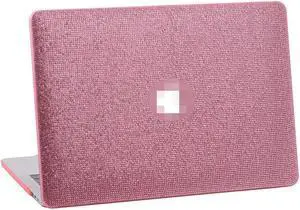 Bling Diamond Case for MacBook Pro 13 inch, Compatible with 2018-2020 Models, Glitter Hard Shell Case (Pink)