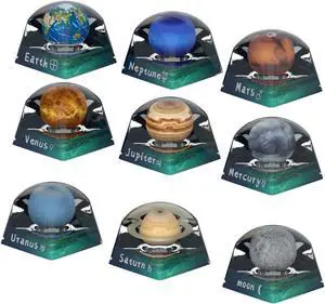 3D printed artisan keycaps Resin keycaps - R1/Esc transparent planetary and lunar keycaps for Cherry MX standard gaming mechanical keyboards, The coolest gift for friends and family (Earth)