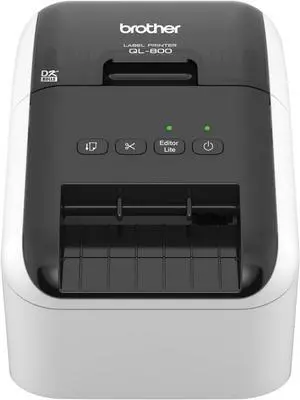 Brother QL-800 High-Speed Professional Label Printer, Plug & Label Feature, Brother Genuine DK Pre-Sized Labels, Multi-System Compatible  Black & Red Printing Available (Required USB Cable Included)