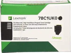 Lexmark 78C1UK0 Black Ultra High Yield Return Program Toner Cartridge