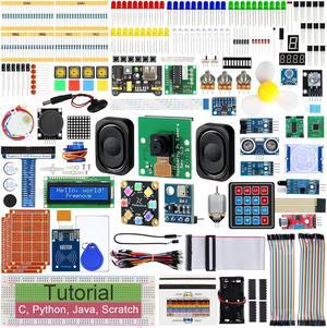 FREENOVE Complete Starter Kit for Raspberry Pi 5 4 B 3 B+ 400, Python C Java Scratch Code, 708-Page Tutorial, 138 Projects, 386 Items, Camera Speaker Sound Sensor (Raspberry Pi NOT Included)