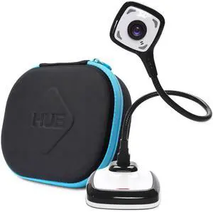 HUE HD Pro Flexible USB 11x17 Document Camera and Classroom Visualizer for Teachers: Built-in Microphone/Lights, Windows, macOS, Chromebook Compatibility (Black Camera with Black Carry Case)