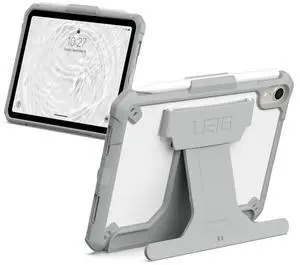 URBAN ARMOR GEAR UAG Designed for iPad mini A17 Pro Case (7th Gen, 2024) A2993 A2995 A2996 8.3" Scout Healthcare with Hand Strap, Kickstand & Pencil Holder Rugged MIL-STD Protective Cover, White Gray
