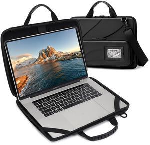 Laptop Case for 13-14 Inch MacBook Pro Air Chromebook HP Lenovo Work-in Notebook Computer Hard Shell Laptop Bag for Men Women with Pouch and Shoulder Strap (13"L x 9"W, Black)