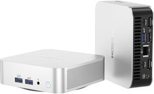 GEEKOM A6 Mini PC, AMD Ryzen 7 6800H(8C/16T, up to 4.7GHz), 32GB DDR5 1TB SSD, Radeon 680M, Compact Aluminium Design Windows 11 Pro Desktop Computer Support USB4/8K UHD/Wi-Fi 6E/Bluetooth 5.2