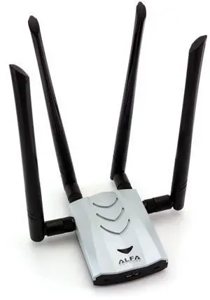 ALFA AC1900 WiFi Adapter - 1900 Mbps 802.11ac Long-Range Dual Band USB 3.0 Wi-Fi Network Adapter w/4x 5dBi External Dual-Band Antennas, TAA Compliant